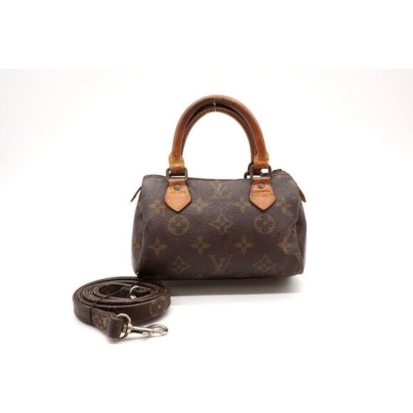 Louis Vuitton Mini Speedy Shoulder bag Monogram Leather Brown - Picture 1 of 9
